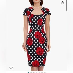 Grace Karin Womens 50s 60s Vintage Pencil Dress Bodycon Cap Sleeve Dress